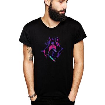 Qivi Nothing To See Here Bush Baskılı Siyah Erkek Örme T-shirt