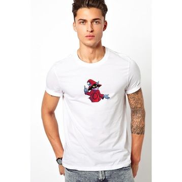 Qivi Orko Christina Rena Debate Baskılı Beyaz Erkek T-shirt