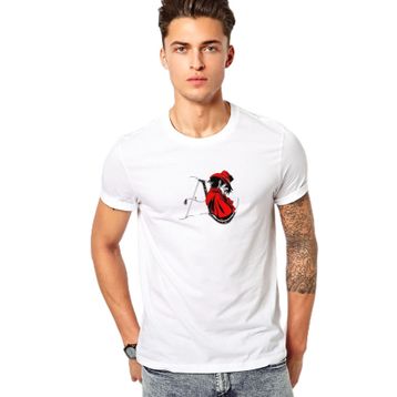 Qivi Orko Christina Rena Debate Baskılı Beyaz Erkek T-shirt