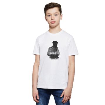 Qivi Peaky Blinders Tommy Shelby Gölge Baskılı Siyah Unisex Çocuk T-shirt
