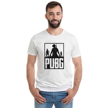 Qivi Pubg 3 Adam Team Baskılı Beyaz Erkek Örme T-shirt