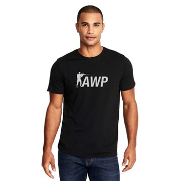 Qivi Pubg Awp Baskılı Siyah Erkek Örme T-shirt