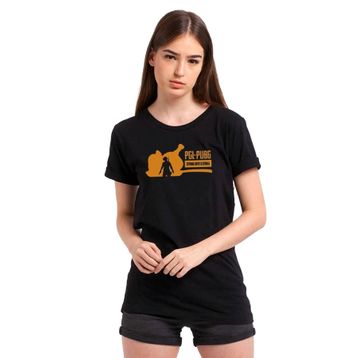 Qivi Pubg Dinner Baskılı Beyaz Örme Kadın T-shirt