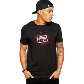 Qivi Pubg Kan Pubg Siyah Baskılı Beyaz Erkek Örme T-shirt