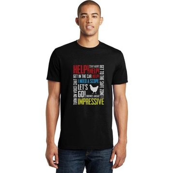 Qivi Pubg Karışık Baskılı Siyah Erkek Örme T-shirt