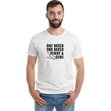 Qivi Punisher One Batch Two Batch Baskılı Beyaz Erkek T-shirt