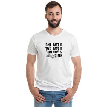 Qivi Punisher One Batch Two Batch Baskılı Beyaz Erkek T-shirt