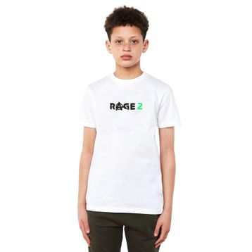 Qivi Rage 2 Logo Baskılı Unisex Çocuk Beyaz T-shirt