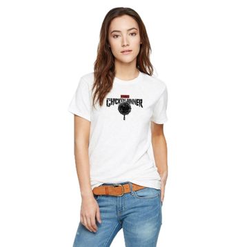Qivi RF0493-KDNTS Pubg Winner Tava Baskılı Beyaz Örme Kadın T-shirt