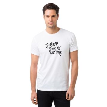 Qivi Riverdale Jughead Jones Was Here Baskılı Beyaz Erkek Örme T-shirt