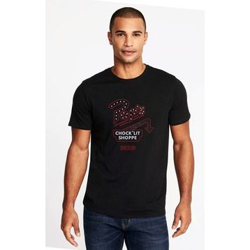 Qivi Riverdale Pops Chocklit Shoppe Open Baskılı Siyah Erkek Örme T-shirt