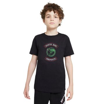 Qivi Riverdale South Side Serpents Baskılı Erkek Çocuk Siyah Sweatshirt