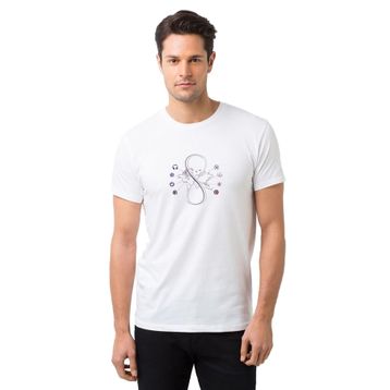 Qivi Sense 8 Symbols Baskılı Siyah Erkek Örme T-shirt