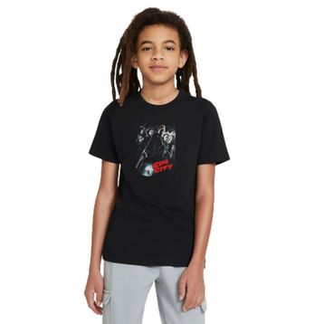 Qivi SFK0326-COCTS Baskılı Unisex Çocuk Siyah T-shirt