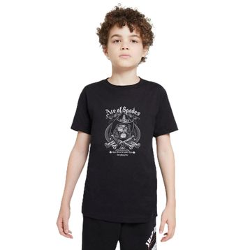 Qivi SFK0455-COCTS Motörhead Ace Of Spades Kurukafa Rock Baskılı Unisex Çocuk Siyah Sweatshirt
