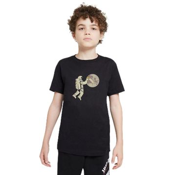 Qivi SFK0599-COCTS Baskılı Unisex Çocuk Siyah T-shirt