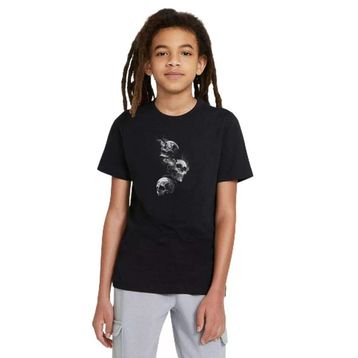 Qivi SFK0695-COCTS Smoky Heads Skull Kurukafa Baskılı Unisex Çocuk Siyah Sweatshirt