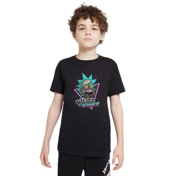 Qivi SFK0702-COCTS Rick Weird Science Baskılı Unisex Çocuk Siyah Sweatshirt