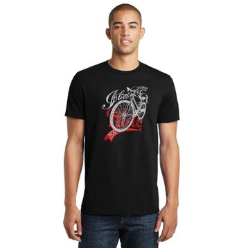 Qivi SFK0780ERKTS Ride My Bike Baskılı Siyah Örme Erkek T-shirt