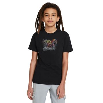 Qivi SFK0805-COCTS Avengers Baskılı Unisex Çocuk Siyah Sweatshirt