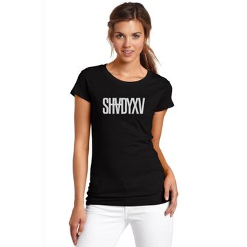 Qivi Shady Xv Classic Baskılı Siyah Örme Kadın T-shirt