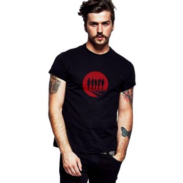 Qivi Silhouette Bad Girl Baskılı Siyah Erkek Örme T-shirt