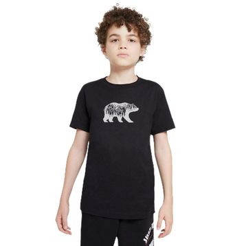 Qivi Silhouette California Bear Baskılı Unisex Çocuk Siyah Sweatshirt