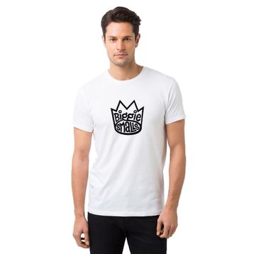 Qivi Smalls Hiphop Rap Baskılı Beyaz Erkek Örme T-shirt