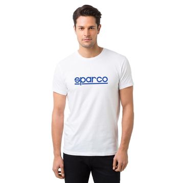 Qivi Sparco Logo Baskılı Beyaz Erkek Örme T-shirt