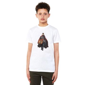 Qivi Stange Baskılı Unisex Çocuk Beyaz T-shirt