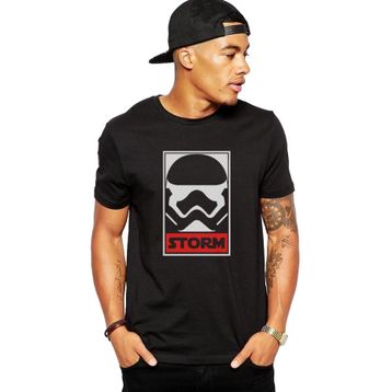 Qivi Storm Baskılı Siyah Örme Erkek T-shirt