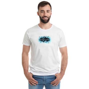 Qivi Supernatural Wallpaper 2015 Metal Rock Music Baskılı Beyaz Erkek Örme T-shirt