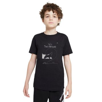 Qivi Tale Of Two Wolves Graphic Novel Baskılı Unisex Çocuk Siyah T-shirt