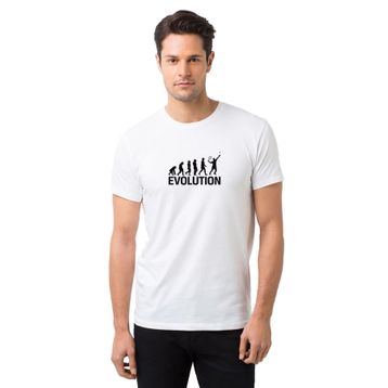Qivi Tennis Player Evolution Baskılı Beyaz Erkek Örme T-shirt