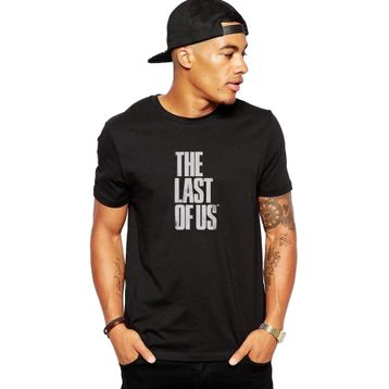 Qivi The Last Of Us Baskılı Siyah Erkek Örme T-shirt