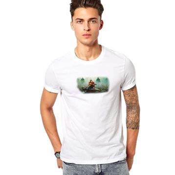 Qivi The Last Of Us Part 2 Baskılı Beyaz Erkek Örme T-shirt