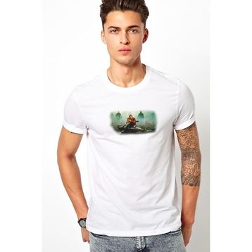 Qivi The Last Of Us Part 2 Baskılı Beyaz Erkek Örme T-shirt