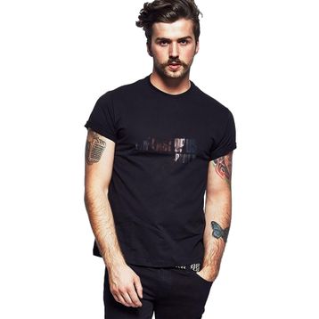 Qivi The Last Of Us Part 3 Baskılı Siyah Erkek Örme T-shirt