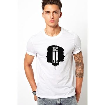 Qivi The Last Of Us Part2 2 Baskılı Beyaz Erkek Örme T-shirt
