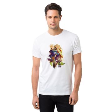 Qivi The Last Of Us Part2 Kolaj Baskılı Beyaz Erkek Örme T-shirt