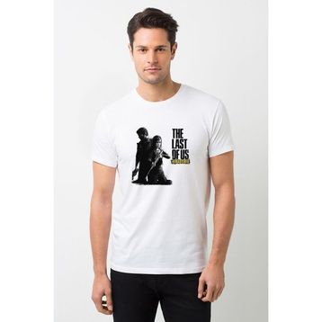 Qivi The Last Of Us Remastered Wallpaper Baskılı Beyaz Erkek Örme T-shirt