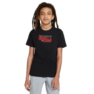 Qivi The Umbrella Academy Logo yazi 2 Baskılı Unisex Çocuk Siyah Sweatshirt