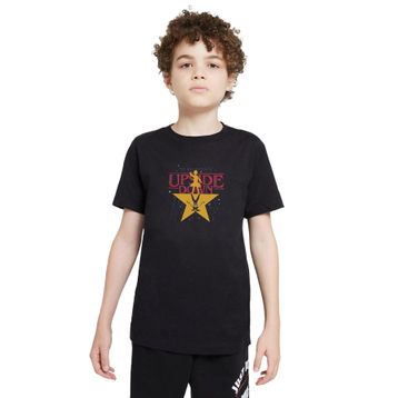 Qivi The Upside Down Baskılı Unisex Çocuk Siyah T-shirt