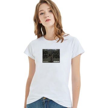 Qivi The Walking Dead Collection Baskılı Beyaz Örme Kadın T-shirt