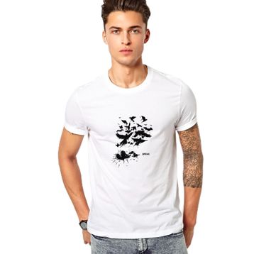 Qivi Three Days Grace Break Metal Rock Baskılı Beyaz Erkek Örme T-shirt