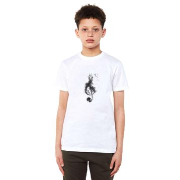 Qivi TYC00376911513 Sol Anahtarı Baskılı Unisex Çocuk Beyaz T-shirt