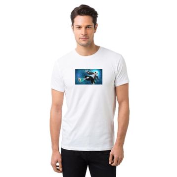Qivi Underswap Sans Baskılı Beyaz Erkek Örme T-shirt
