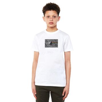 Qivi V Pink Floyd Dark Side Of Baskılı Beyaz Erkek Çocuk T-shirt