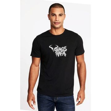 Qivi Vamos Rafa Baskılı Siyah Erkek Örme T-shirt