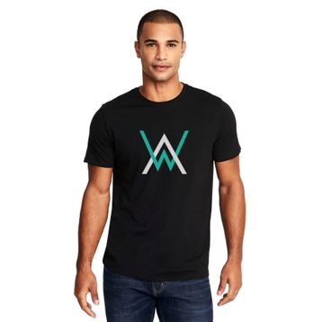Qivi Walker Logo Baskılı Siyah Erkek Örme T-shirt